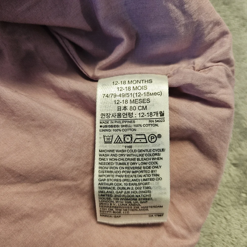 NWOT Baby Gap Floral Corduroy Dress Sz 12-18 Months